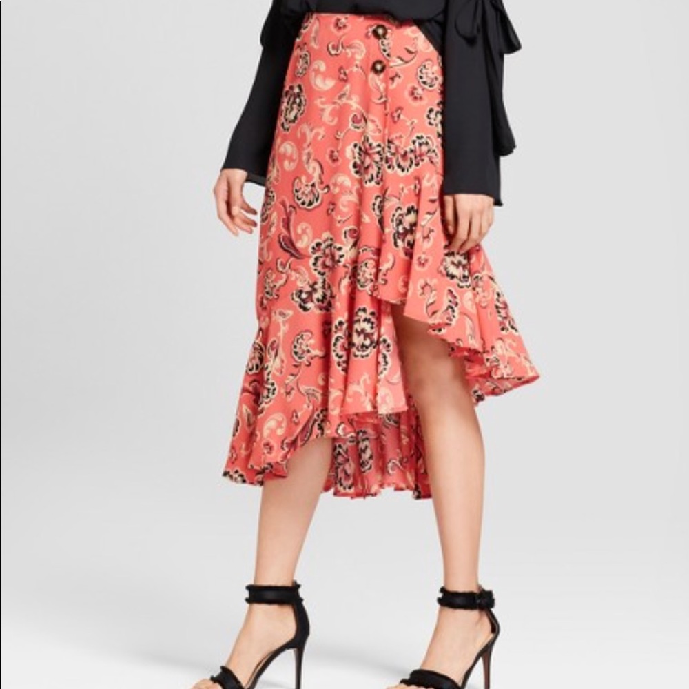 Who What Wear Asymmetrical Chiffon Skirt 8